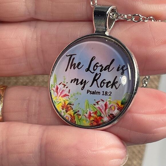 Faith Necklace Psalm 18:2 Pendant New - Picture 1 of 5